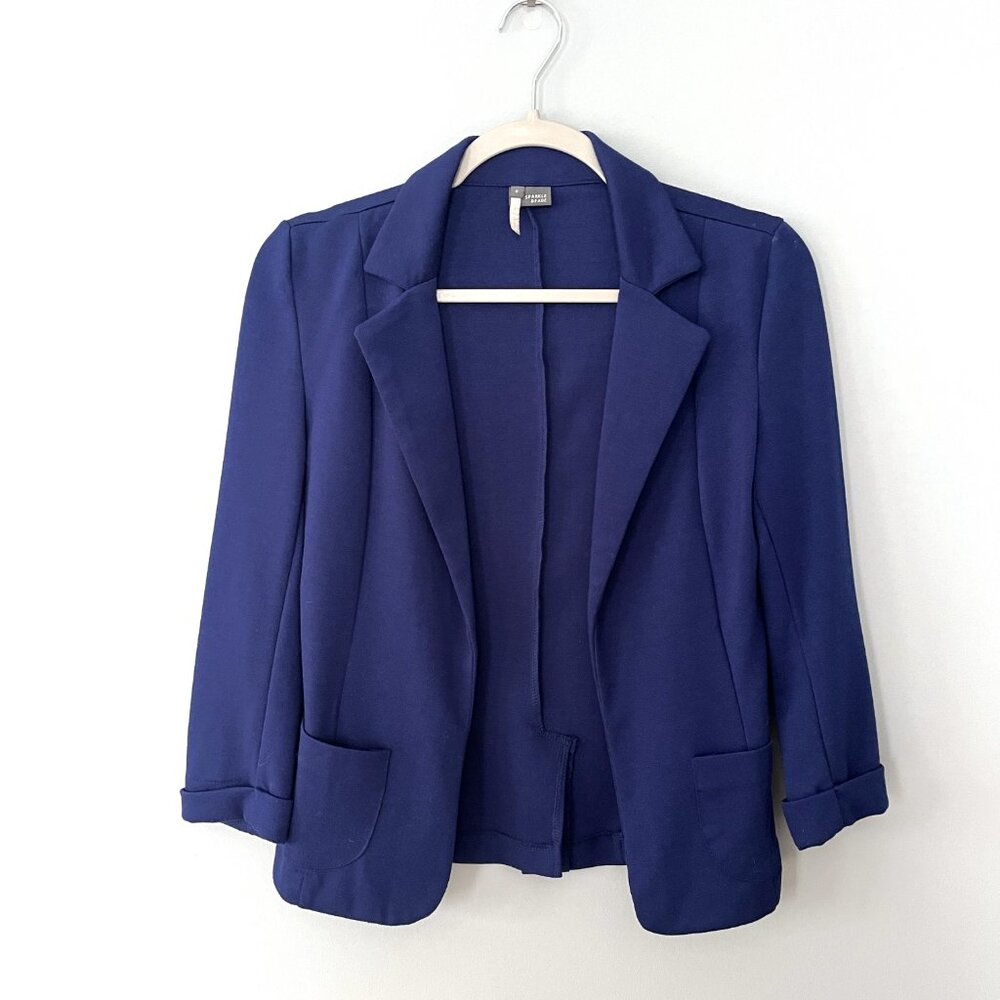 Urban Outfitters Sparkle & Fade Ponte Knit Blazer (Blue) S